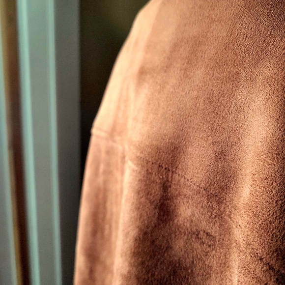 Liverpool Los Angeles XL Faux Suede Utility Shacket Penny Brown Jacket - Picture 3 of 9